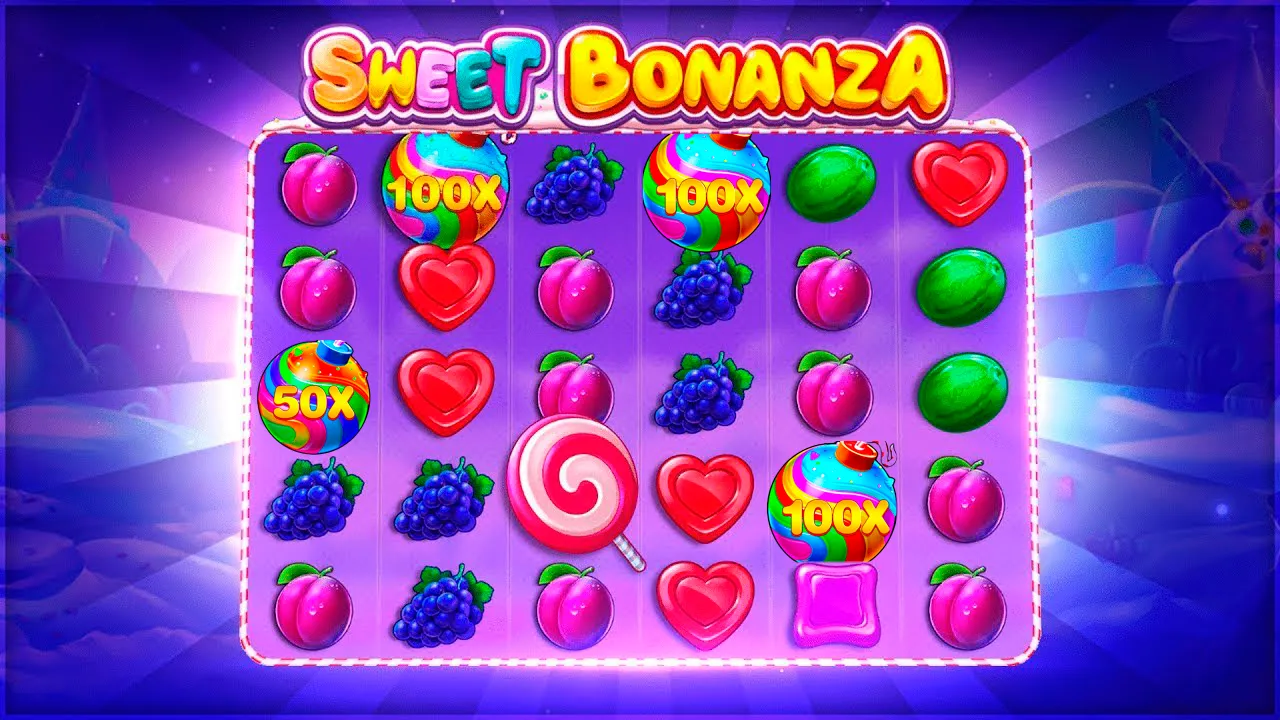 Büyük x'ler üzerinde bomba sembolleri içeren Sweet bonanza demo slotu